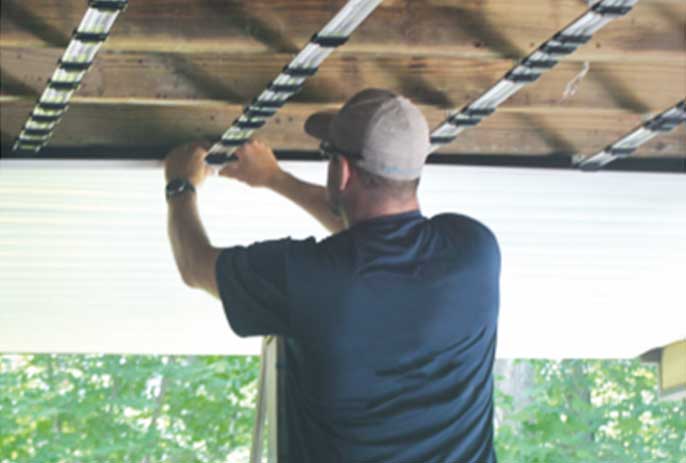 how to install upside deck ceiling